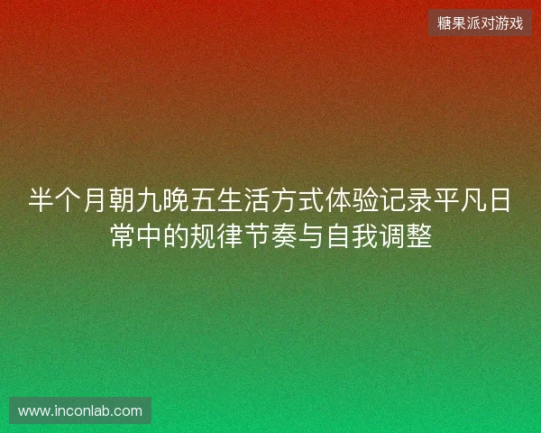 半个月朝九晚五生活方式体验记录平凡日常中的规律节奏与自我调整